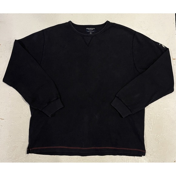 American Eagle Outfitters Other - VINTAGE American Eagle Sweater‎ Mens XL Waffle Knit Crew Neck Pullover Blue